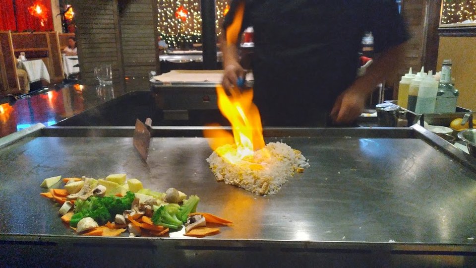 Filet Mignon Shrimp and Lobster Hibachi Grill